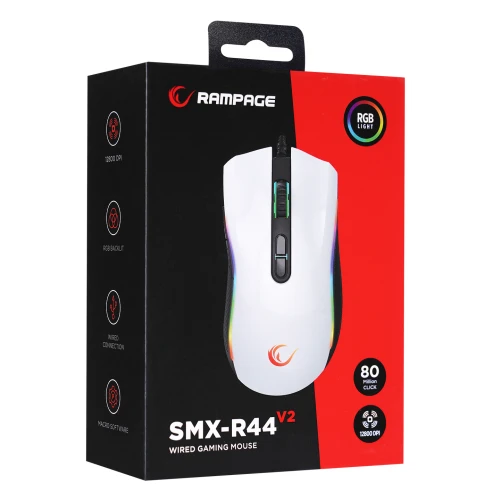 Mysz Rampage SMX-R44 V2 White 12800DPI