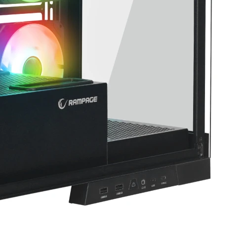 Obudowa Rampage Hydra V2 Tempered Glass Black