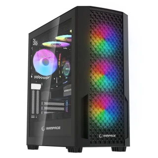 Obudowa Rampage SHELOB Tempered Glass Black