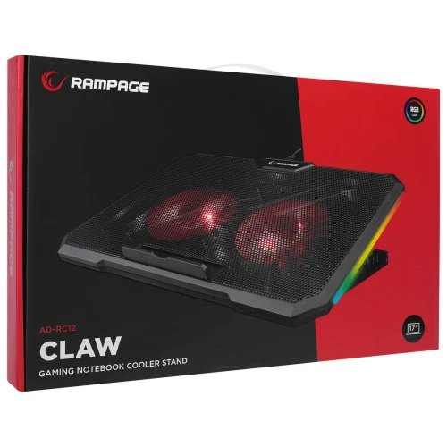 Podstawka chłodząca do laptopa Rampage Claw RGB 5-17”