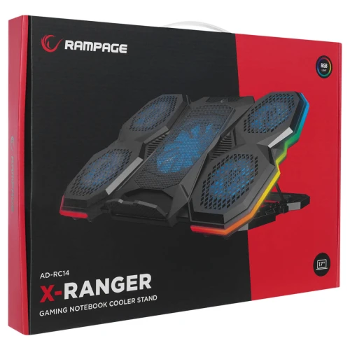 Podstawka chłodząca do laptopa Rampage X-Ranger RGB 9-17”