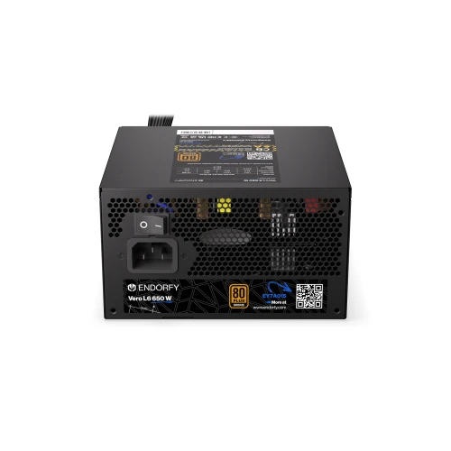 Zasilacz ENDORFY Vero L6 650W ATX 3.1 80Plus Bronze Cybenetics Silver
