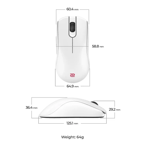 Mysz Zowie BenQ FK2-DW Glossy White 4K Wireless