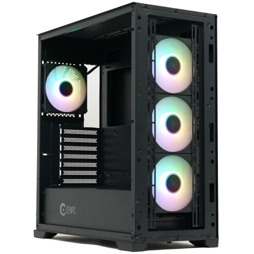 Obudowa ZENPC Apex TG Black 4x Fander P12 PWM PST ARGB