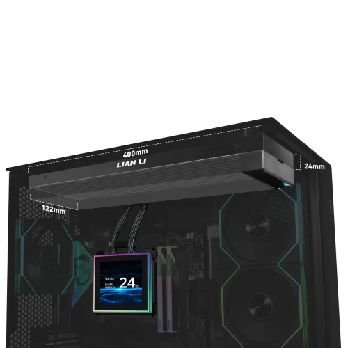 Chłodzenie wodne AiO Lian Li HydroShift II LCD-S 360N 360 Fanless Black
