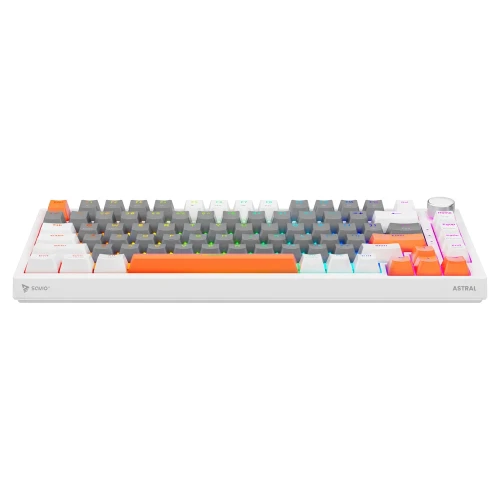 Klawiatura Savio Astral RGB White Outemu Jade White + zestaw keycapów