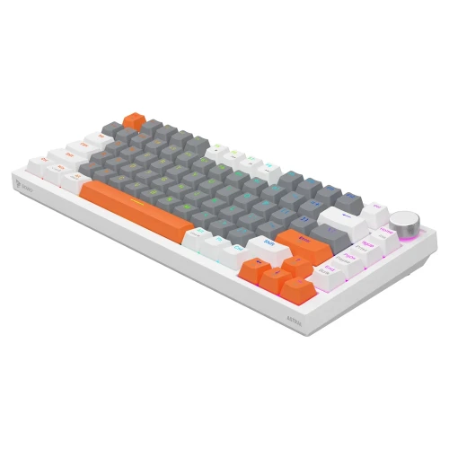 Klawiatura Savio Astral RGB White Outemu Jade White + zestaw keycapów