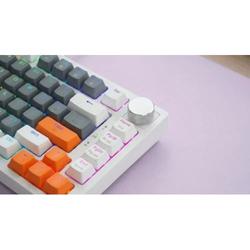 Klawiatura Savio Astral RGB White Outemu Jade White + zestaw keycapów