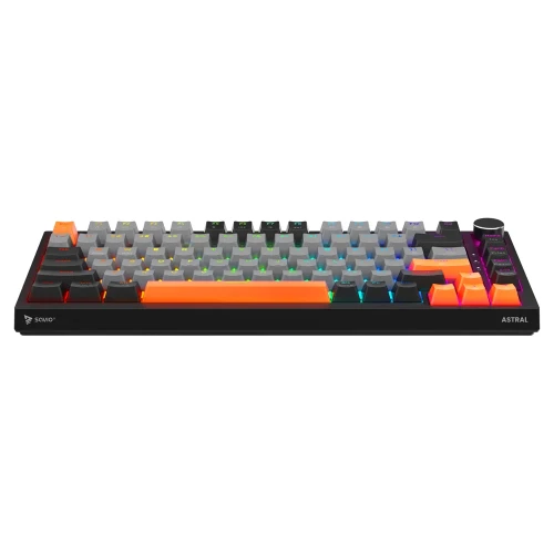 Klawiatura Savio Astral RGB Black Outemu Jade White + zestaw keycapów