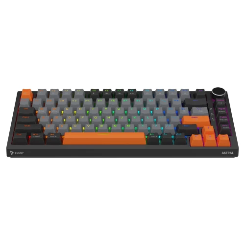 Klawiatura Savio Astral RGB Black Outemu Jade White + zestaw keycapów