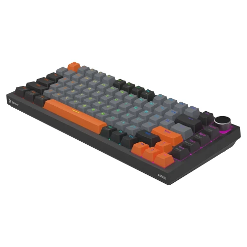 Klawiatura Savio Astral RGB Black Outemu Jade White + zestaw keycapów