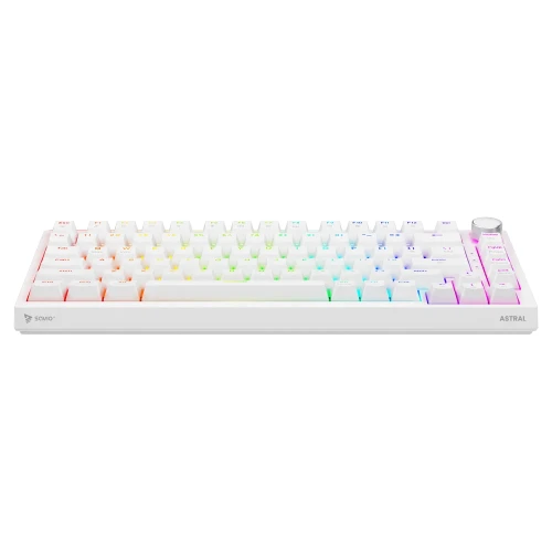 Klawiatura Savio Astral RGB White Outemu Jade White