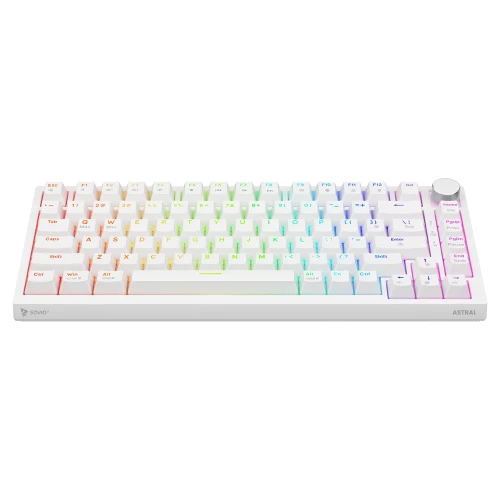 Klawiatura Savio Astral RGB White Outemu Jade White