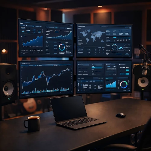 Uchwyt biurkowy do 4 monitorów 17″-32″ MOZOS MS04 VESA