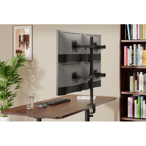 Uchwyt biurkowy do 4 monitorów 17″-32″ MOZOS MS04 VESA