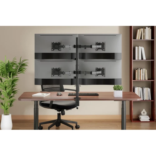 Uchwyt biurkowy do 4 monitorów 17″-32″ MOZOS MS04 VESA