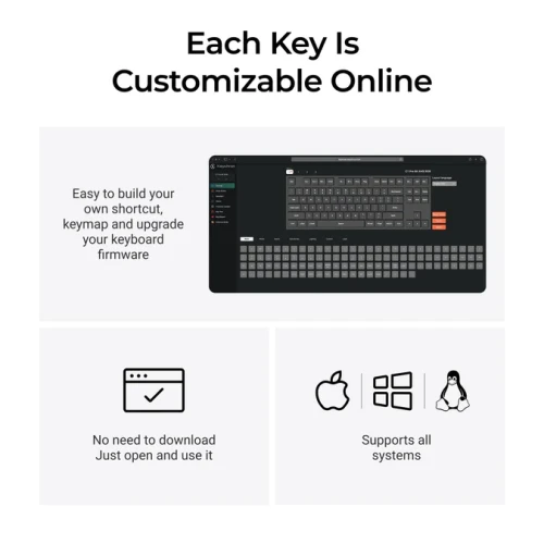 Klawiatura Keychron C1P 8K RGB Wireless Red