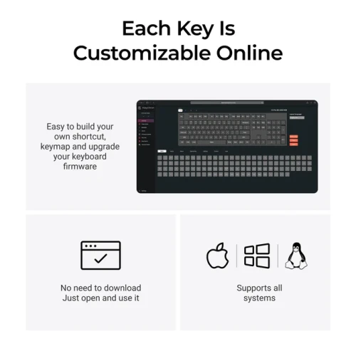 Klawiatura Keychron C2P 8K RGB Wireless Red