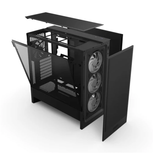 Obudowa NZXT H5 Flow (2024) RGB Tempered Glass Black