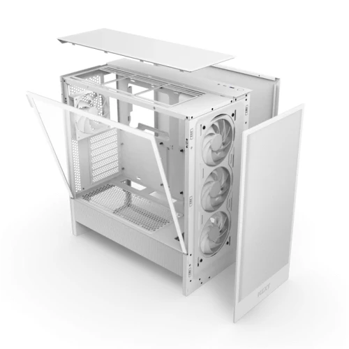 Obudowa NZXT H5 Flow (2024) RGB Tempered Glass White