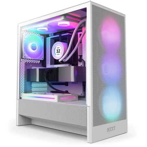 Obudowa NZXT H5 Flow (2024) RGB Tempered Glass White