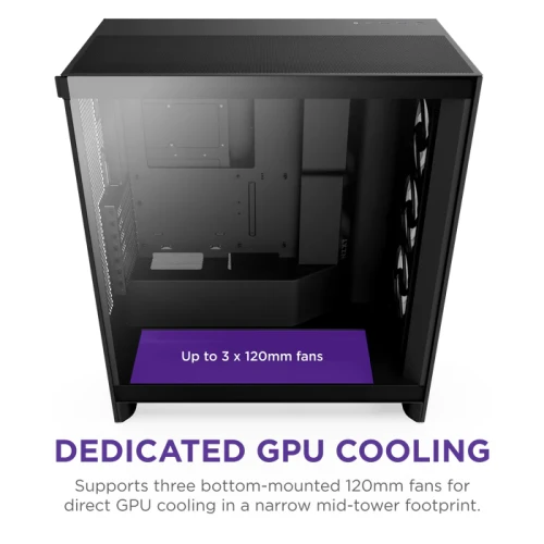 Obudowa NZXT H7 Flow (2024) RGB Tempered Glass Black