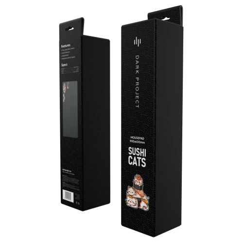 Podkładka Dark Project Sushi Cats Dark XL - 900x400mm