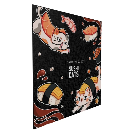 Podkładka Dark Project Sushi Cats Pro L - 490x490mm
