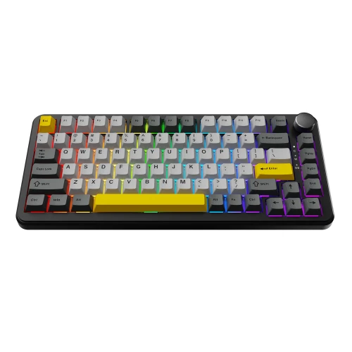 Klawiatura magnetyczna Ajazz AK820 MAX RGB Black-Gray-Yellow