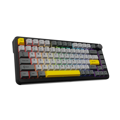 Klawiatura magnetyczna Ajazz AK820 MAX RGB Black-Gray-Yellow