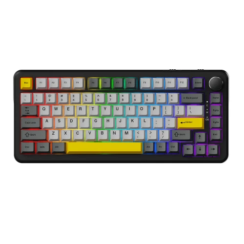 Klawiatura magnetyczna Ajazz AK820 MAX RGB Black-Gray-Yellow