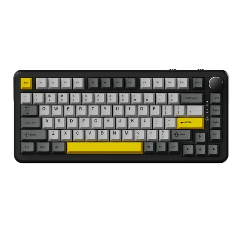 Klawiatura magnetyczna Ajazz AK820 MAX RGB Black-Gray-Yellow