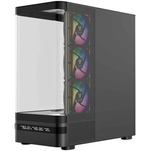 Obudowa Modecom Volcano AQ200 ARGB Tempered Glass Black