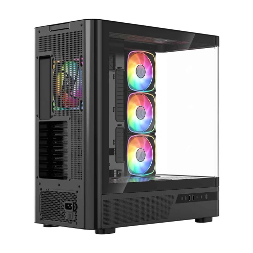 Obudowa Modecom Volcano AQ200 ARGB Tempered Glass Black