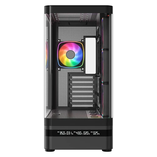 Obudowa Modecom Volcano AQ200 ARGB Tempered Glass Black