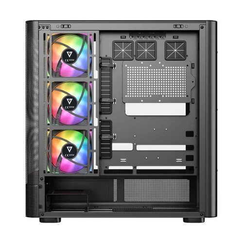 Obudowa Modecom Volcano AQ400 LCD ARGB Tempered Glass Black