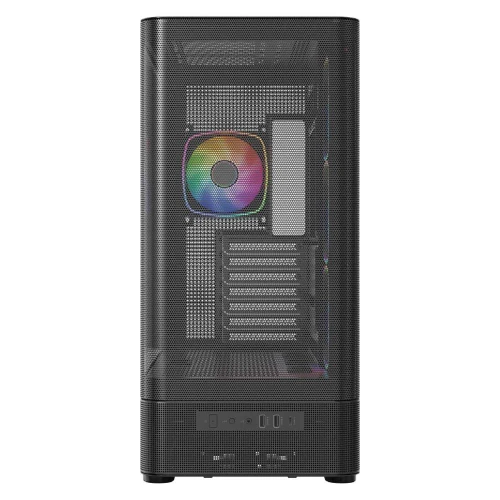 Obudowa Modecom Volcano AQ400 LCD ARGB Tempered Glass Black
