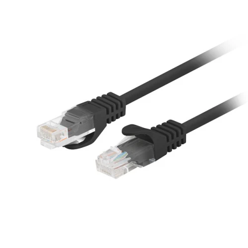 Patchcord Kat.5e Utp 15m Czarny Fluke Passed Lanberg