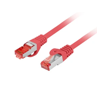 Patchcord Kat.6 S/FTP LSZH Cu 3m Czerwony Fluke Passed Lanberg