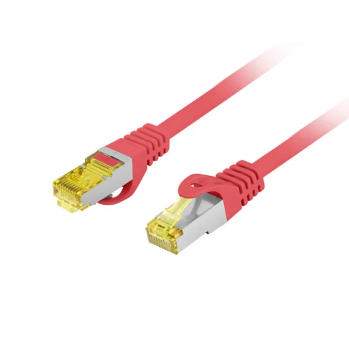 Patchcord Kat.6a S/FTP LSZH Cu 3m Czerwony Fluke Passed Lanberg
