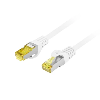 Patchcord Kat.6a S/FTP LSZH Cu 5m Biały Fluke Passed Lanberg