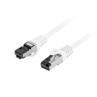 Patchcord Kat.8.1 S/FTP LSZH Cu 1.5m Biały Fluke Passed Lanberg