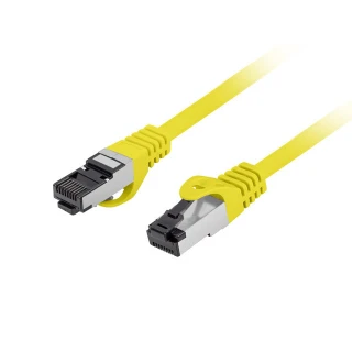 Patchcord Kat.8.1 S/FTP LSZH Cu 1m Żółty Fluke Passed Lanberg