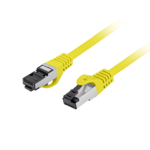 Patchcord Kat.8.1 S/FTP LSZH Cu 1m Żółty Fluke Passed Lanberg