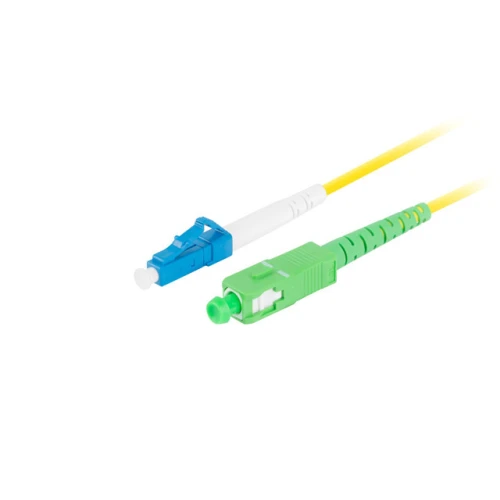 Patchcord Światłowodowy Sm Lc/upc-sc/apc Simplex 3.0mm LSZH G657a1 1m Żółty Lanberg
