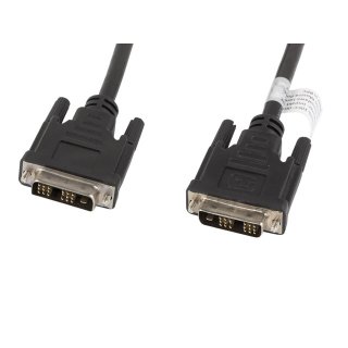 Kabel DVI-d(m)(18+1)->dvi-d(m)(18+1) 3m Czarny Single Link Lanberg