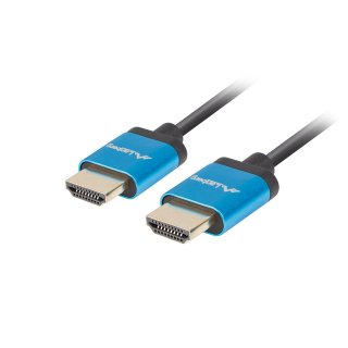 Kabel HDMI M/m V2.0 1m 4K Czarny Slim Lanberg