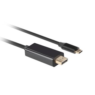 Kabel USB-c(m)->displayport(m) 1m 4K 60hz Czarny Lanberg