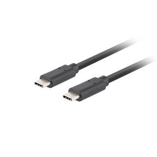 Kabel USB-C M/m 3.1 Gen 2 0.5m 10gb/s Pd100w Czarny Lanberg