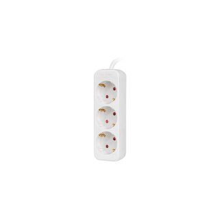 Listwa Przedłużacz Lanberg 1.5m 3x 230v Schuko Kabel Wykonany Z Pełnej Miedzi Biała